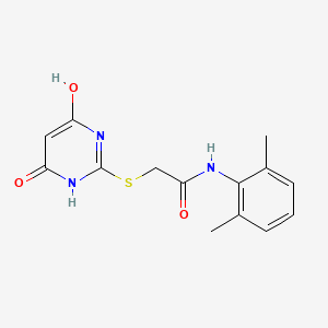 molecular formula C14H15N3O3S B5767741 N-(2,6-dimethylphenyl)-2-[(6-hydroxy-4-oxo-1,4-dihydro-2-pyrimidinyl)thio]acetamide 
