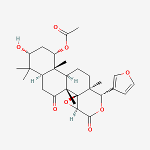 molecular formula C28H36O8 B576775 3,7-二（去乙酰） -7-氧代奇沃林 CAS No. 13947-02-9