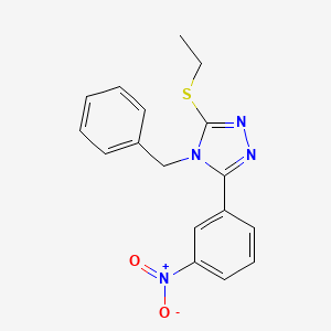 molecular formula C17H16N4O2S B5767770 4-benzyl-3-(ethylthio)-5-(3-nitrophenyl)-4H-1,2,4-triazole 