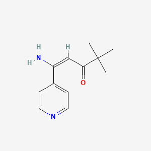 molecular formula C12H16N2O B5767831 1-amino-4,4-dimethyl-1-(4-pyridinyl)-1-penten-3-one 