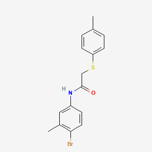 molecular formula C16H16BrNOS B5767843 N-(4-bromo-3-methylphenyl)-2-[(4-methylphenyl)thio]acetamide CAS No. 6400-87-9