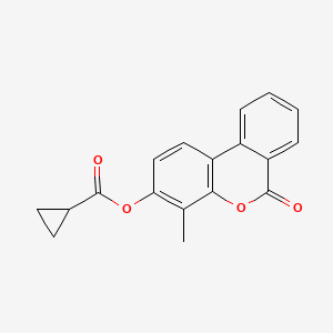 molecular formula C18H14O4 B5767850 4-methyl-6-oxo-6H-benzo[c]chromen-3-yl cyclopropanecarboxylate 