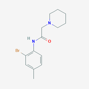 molecular formula C14H19BrN2O B5767858 N-(2-bromo-4-methylphenyl)-2-(1-piperidinyl)acetamide 