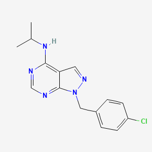 molecular formula C15H16ClN5 B5767876 1-(4-chlorobenzyl)-N-isopropyl-1H-pyrazolo[3,4-d]pyrimidin-4-amine 