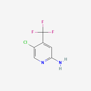 molecular formula C6H4ClF3N2 B576789 5-Chloro-4-(trifluoromethyl)pyridin-2-amine CAS No. 1095823-39-4