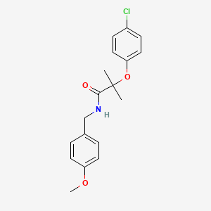 2-(4-chlorophenoxy)-N-(4-methoxybenzyl)-2-methylpropanamide