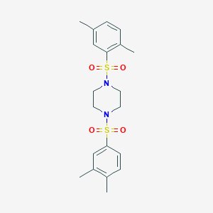 molecular formula C20H26N2O4S2 B5767899 1-[(2,5-dimethylphenyl)sulfonyl]-4-[(3,4-dimethylphenyl)sulfonyl]piperazine 