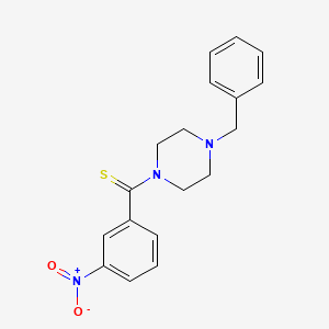 molecular formula C18H19N3O2S B5767911 1-benzyl-4-[(3-nitrophenyl)carbonothioyl]piperazine 