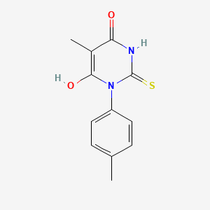 molecular formula C12H12N2O2S B5767916 6-hydroxy-5-methyl-3-(4-methylphenyl)-2-thioxo-2,3-dihydro-4(1H)-pyrimidinone 