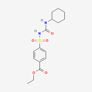 molecular formula C16H22N2O5S B576792 Ethyl 4-(cyclohexylcarbamoylsulfamoyl)benzoate CAS No. 10518-84-0