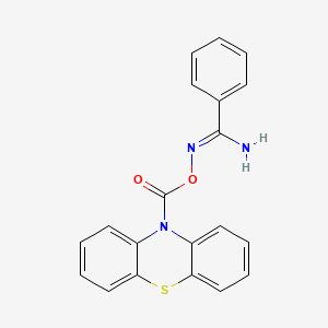 molecular formula C20H15N3O2S B5767933 N'-[(10H-phenothiazin-10-ylcarbonyl)oxy]benzenecarboximidamide 