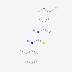 molecular formula C15H13ClN2OS B5767960 3-chloro-N-{[(2-methylphenyl)amino]carbonothioyl}benzamide 