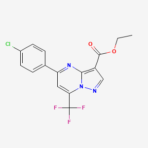 molecular formula C16H11ClF3N3O2 B5767970 ethyl 5-(4-chlorophenyl)-7-(trifluoromethyl)pyrazolo[1,5-a]pyrimidine-3-carboxylate 