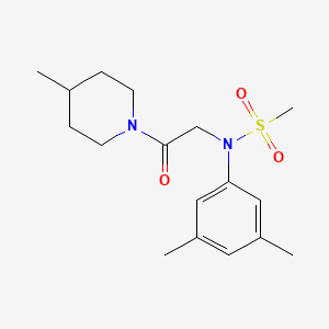 molecular formula C17H26N2O3S B5767989 N-(3,5-dimethylphenyl)-N-[2-(4-methyl-1-piperidinyl)-2-oxoethyl]methanesulfonamide 