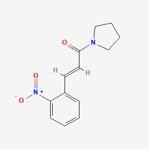 molecular formula C13H14N2O3 B5768017 1-[3-(2-nitrophenyl)acryloyl]pyrrolidine 