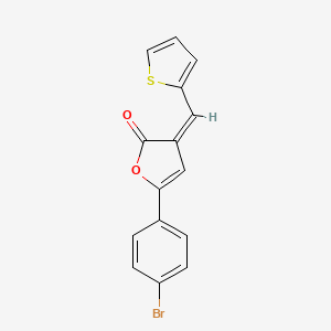 molecular formula C15H9BrO2S B5768029 5-(4-bromophenyl)-3-(2-thienylmethylene)-2(3H)-furanone CAS No. 5670-60-0