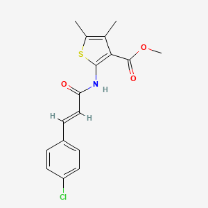 molecular formula C17H16ClNO3S B5768045 methyl 2-{[3-(4-chlorophenyl)acryloyl]amino}-4,5-dimethyl-3-thiophenecarboxylate 