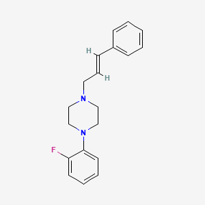 molecular formula C19H21FN2 B5768048 1-(2-fluorophenyl)-4-(3-phenyl-2-propen-1-yl)piperazine 