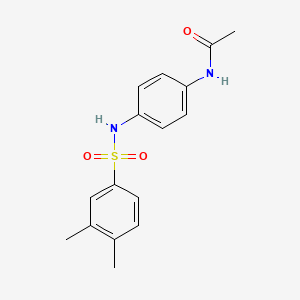 molecular formula C16H18N2O3S B5768051 N-(4-{[(3,4-dimethylphenyl)sulfonyl]amino}phenyl)acetamide 
