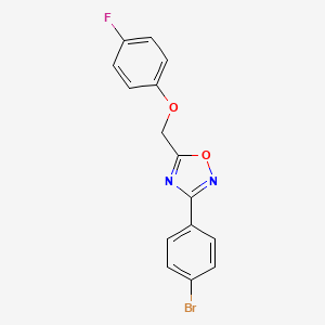 molecular formula C15H10BrFN2O2 B5768060 3-(4-bromophenyl)-5-[(4-fluorophenoxy)methyl]-1,2,4-oxadiazole 