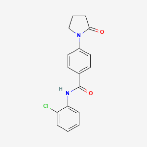 molecular formula C17H15ClN2O2 B5768075 N-(2-chlorophenyl)-4-(2-oxo-1-pyrrolidinyl)benzamide 