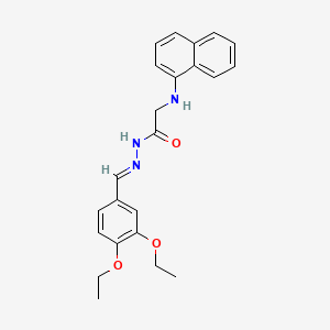 molecular formula C23H25N3O3 B5768086 N'-(3,4-diethoxybenzylidene)-2-(1-naphthylamino)acetohydrazide 
