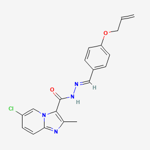 molecular formula C19H17ClN4O2 B5768087 N'-[4-(allyloxy)benzylidene]-6-chloro-2-methylimidazo[1,2-a]pyridine-3-carbohydrazide 
