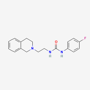 molecular formula C18H20FN3O B5768091 N-[2-(3,4-dihydro-2(1H)-isoquinolinyl)ethyl]-N'-(4-fluorophenyl)urea 