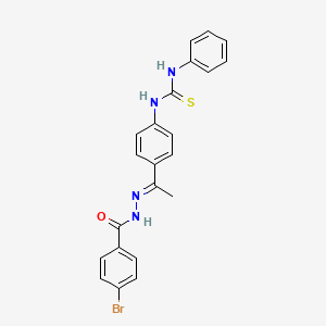 molecular formula C22H19BrN4OS B5768111 N-{4-[N-(4-bromobenzoyl)ethanehydrazonoyl]phenyl}-N'-phenylthiourea 