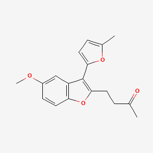 molecular formula C18H18O4 B5768119 4-[5-methoxy-3-(5-methyl-2-furyl)-1-benzofuran-2-yl]-2-butanone 