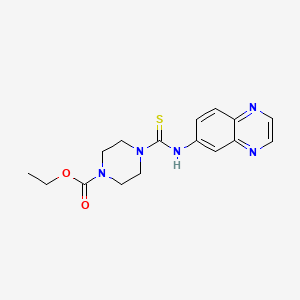 molecular formula C16H19N5O2S B5768124 Ethyl 4-(quinoxalin-6-ylcarbamothioyl)piperazine-1-carboxylate 