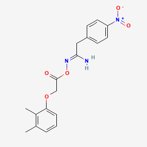 molecular formula C18H19N3O5 B5768148 N'-{[(2,3-dimethylphenoxy)acetyl]oxy}-2-(4-nitrophenyl)ethanimidamide 