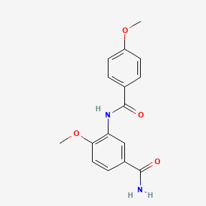 molecular formula C16H16N2O4 B5768153 4-methoxy-3-[(4-methoxybenzoyl)amino]benzamide 