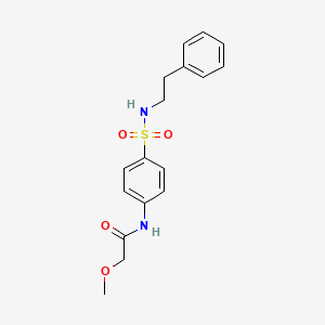 molecular formula C17H20N2O4S B5768166 2-methoxy-N-(4-{[(2-phenylethyl)amino]sulfonyl}phenyl)acetamide 