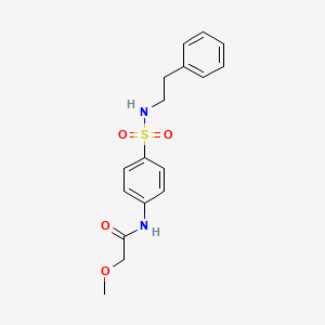 molecular formula C17H20N2O4S B5768166 2-methoxy-N-{4-[(2-phenylethyl)sulfamoyl]phenyl}acetamide 