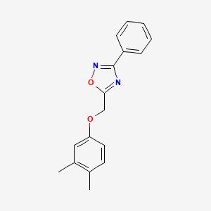 molecular formula C17H16N2O2 B5768176 5-[(3,4-dimethylphenoxy)methyl]-3-phenyl-1,2,4-oxadiazole 