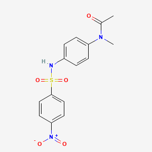 molecular formula C15H15N3O5S B5768198 N-methyl-N-(4-{[(4-nitrophenyl)sulfonyl]amino}phenyl)acetamide 