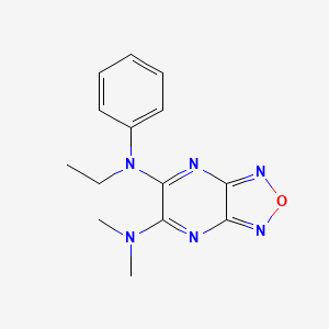 molecular formula C14H16N6O B5768202 N-ethyl-N',N'-dimethyl-N-phenyl[1,2,5]oxadiazolo[3,4-b]pyrazine-5,6-diamine 