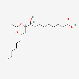 molecular formula C20H38O5 B576821 10-(Acetyloxy)-9-hydroxyoctadecanoic acid CAS No. 13980-32-0