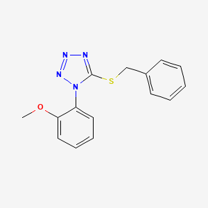 molecular formula C15H14N4OS B5768221 5-(benzylthio)-1-(2-methoxyphenyl)-1H-tetrazole 