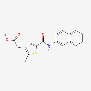 molecular formula C18H15NO3S B5768229 {2-methyl-5-[(2-naphthylamino)carbonyl]-3-thienyl}acetic acid 