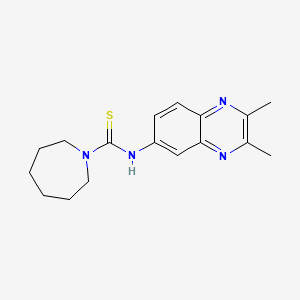molecular formula C17H22N4S B5768245 N-(2,3-dimethyl-6-quinoxalinyl)-1-azepanecarbothioamide 