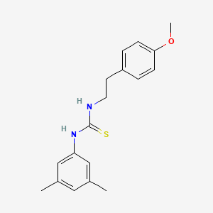molecular formula C18H22N2OS B5768258 N-(3,5-dimethylphenyl)-N'-[2-(4-methoxyphenyl)ethyl]thiourea 