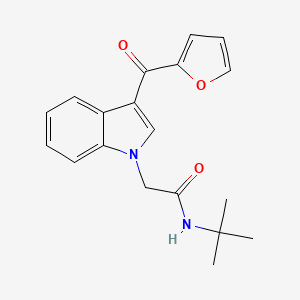 molecular formula C19H20N2O3 B5768264 N-(tert-butyl)-2-[3-(2-furoyl)-1H-indol-1-yl]acetamide 