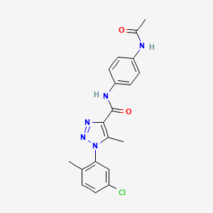 molecular formula C19H18ClN5O2 B5768274 N-[4-(acetylamino)phenyl]-1-(5-chloro-2-methylphenyl)-5-methyl-1H-1,2,3-triazole-4-carboxamide CAS No. 904813-24-7