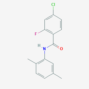 molecular formula C15H13ClFNO B5768275 4-chloro-N-(2,5-dimethylphenyl)-2-fluorobenzamide 