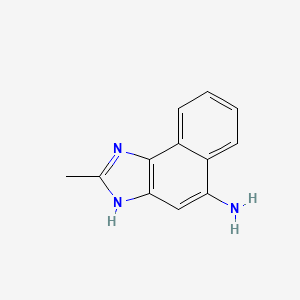 molecular formula C12H11N3 B576828 2-Methyl-1H-naphtho[1,2-d]imidazol-5-amine CAS No. 13727-97-4