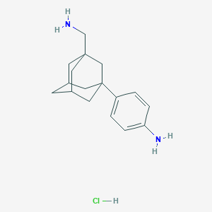 {4-[3-(aminomethyl)-1-adamantyl]phenyl}amine hydrochloride