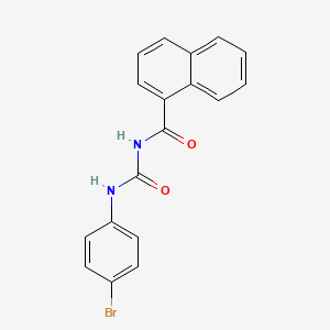 molecular formula C18H13BrN2O2 B5768291 N-{[(4-bromophenyl)amino]carbonyl}-1-naphthamide 