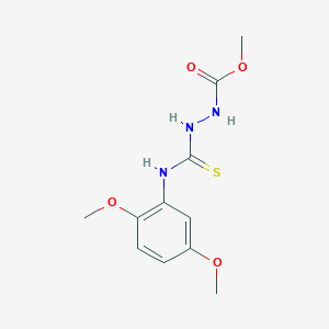 molecular formula C11H15N3O4S B5768296 methyl 2-{[(2,5-dimethoxyphenyl)amino]carbonothioyl}hydrazinecarboxylate 